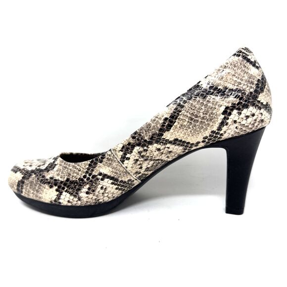 Clarks Adriel Viola Pumps Womens Sz 7.5 Leather Snakeskin High Heel Stiletto NEW - Picture 6 of 15
